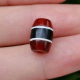 Natural Slotted Etched Carnelian Ancient Beads Thread Drum Precious Jewelry