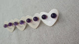Natural Amethyst Gemstone Stud Earrings S925 Silver Needle Prevent Allergy