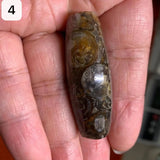 Natural Jade Conch Dzi Beads Mysterious Texture Amulet Luster Lubrication