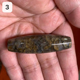Natural Jade Conch Dzi Beads Mysterious Texture Amulet Luster Lubrication