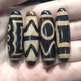 Natural Old Agate Dzi Beads & Yellow Weathered Horseshoe Accessories