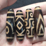 Natural Old Agate Dzi Beads & Yellow Weathered Horseshoe Accessories