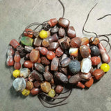 Natural Ancient Agate Beads Bracelet Jewelry Amulet Folk-Custom Weathered