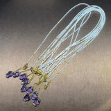 Amethyst Strawberry Crystal Fox Necklace Heart Pendant