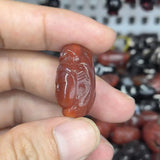 Natural Guanyin Head Agate Carnelian Loose Beads Red Skull Corpse DIY Necklace