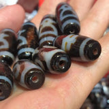 Natural Agate Dzi Weathering Lines Amulet Ethnic Accessories