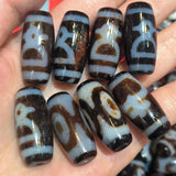 Natural Agate Dzi Weathering Lines Amulet Ethnic Accessories