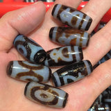 Natural Agate Dzi Weathering Lines Amulet Ethnic Accessories