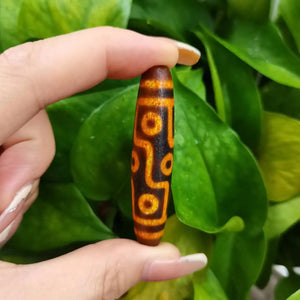 Natural orange weathering pulp old agate Nine eyed dzi Inexpensive hanging beads