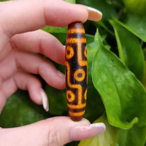 Natural orange weathering pulp old agate Nine eyed dzi Inexpensive hanging beads