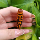 Natural orange weathering pulp old agate Nine eyed dzi Inexpensive hanging beads