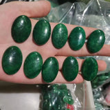 Natural Green Jade Gemstone Inlaid Pendant for Bracelets DIY
