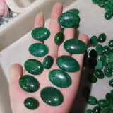 Natural Green Jade Gemstone Inlaid Pendant for Bracelets DIY