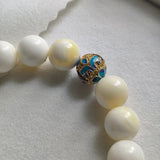 Natural Shell Ball Bracelet with Agate Dzi Beads Men's and Women's Jewelry