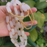 Prismatic Beaded Necklace Natural Jade Mix Match Crystal Female Charm
