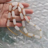 Prismatic Beaded Necklace Natural Jade Mix Match Crystal Female Charm