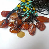 Riverstones Sardonyx Rough Stone Horse Eye Natural Agate Necklace Pendant