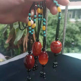 Riverstones Sardonyx Rough Stone Horse Eye Natural Agate Necklace Pendant