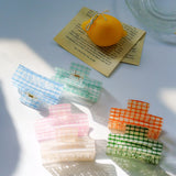 Summer Plaid Hollow Sweet Hair Clip DIY Blank Grab Clip