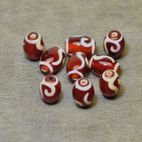 Tibet Red Agate DZi Beads Money Hook Dallo Totem Amulet Men Women Jewelry DIY