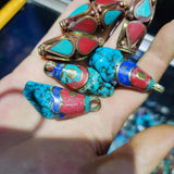 Tibetan Filigree Copper Buddhist Pendant Beads DIY