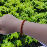 Women's Red Coral Cut Bracelet, Folk-custom Jewelry