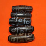 Dragon Pattern Old Dzi Agate Folk Charm