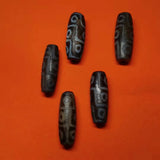 Dragon Pattern Old Dzi Agate Folk Charm
