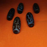 Dragon Pattern Old Dzi Agate Folk Charm