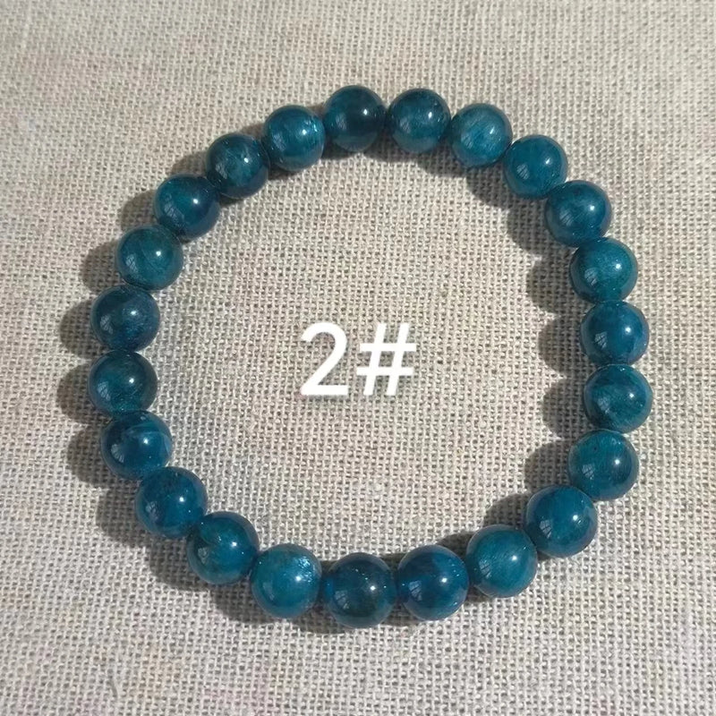Natural Apatite Bead Bracelet Fine Jewelry
