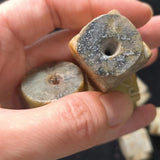 Natural Hetian Jade Carved Human Face Beads Ancient Jade Mysterious Pattern DIY