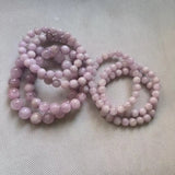 Natural Spodumene Single-Circle Bead Bracelet Crystal Women's Jewelry