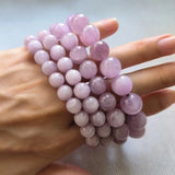 Natural Spodumene Single-Circle Bead Bracelet Crystal Women's Jewelry