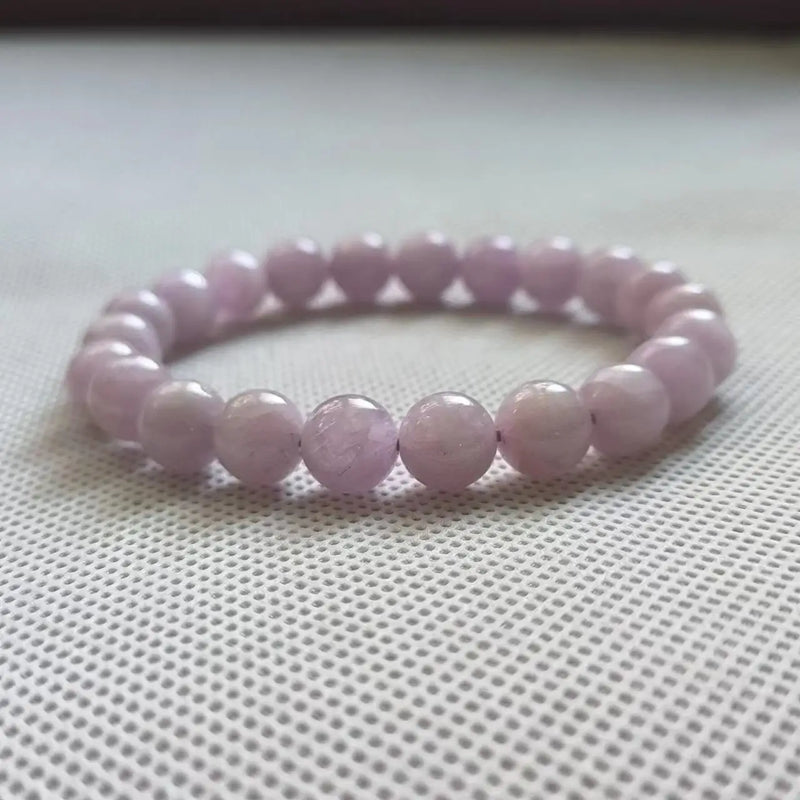 Natural Spodumene Single-Circle Bead Bracelet Crystal Women's Jewelry