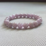 Natural Spodumene Single-Circle Bead Bracelet Crystal Women's Jewelry