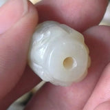 Natural Jade Guanyin Head Bead Carved Bracelet Necklace Jewelry