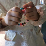Candy Agate Colorful Heart Bead Bracelet Jewelry