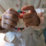 Candy Agate Colorful Heart Bead Bracelet Jewelry