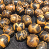 1pc Natural Multi-Pattern Old Agate Dzi Yellow Access. Jewelry