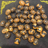 1pc Natural Multi-Pattern Old Agate Dzi Yellow Access. Jewelry