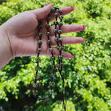 Natural 3-eyed Wealth Guardian Dzi Beads Hand-woven Necklace Pendant