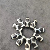 Natural Tortoise Shell Agate Dzi Weathering Horseshoe Pattern Longevity Jewelry