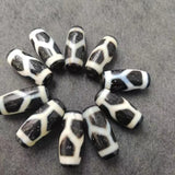 Natural Tortoise Shell Agate Dzi Weathering Horseshoe Pattern Longevity Jewelry