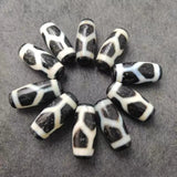 Natural Tortoise Shell Agate Dzi Weathering Horseshoe Pattern Longevity Jewelry