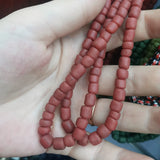Old Glass Beads Necklace Colorful Amulet Jewelry Folk-custom Natural