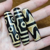 Natural Nine Eyes Old Agate Dzi Beads Big Hole Gem Jewelry