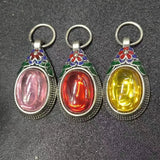 Synthetic Gemstone Flower Oval Pendant Vintage Jewelry