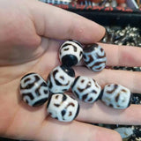 Natural Agate Daluo Bead Buddha Heart Six Eyes Dzi Ancient Sacred Object