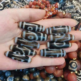 Natural High Tibetan Agate Dzi Beads One Two Eyes Heaven and Earth Tiger Tooth