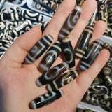 Natural High Tibetan Agate Dzi Beads One Two Eyes Heaven and Earth Tiger Tooth